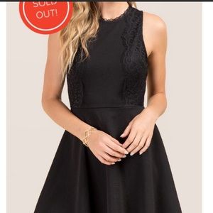 Black Open Back Francesca Dress